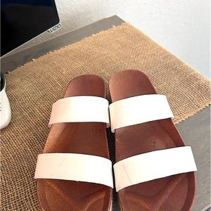 White strap sandals